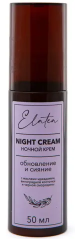 Elatea Крем для лица Обновление и Сияние, крем для лица, 50 мл, 1 шт, ночной фото