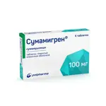 Сумамигрен, 100 мг, таблетки, покрытые оболочкой, 6 шт. Сумамигрен, 100 мг, таблетки, покрытые оболочкой, 6 шт. фото 3