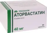 Аторвастатин, 40 мг, таблетки, покрытые пленочной оболочкой, 90 шт. фото