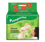 Pamperino салфетки влажные детские с Алоэ Вера, салфетки гигиенические, 160 шт. фото