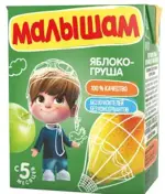 Фрутоняня малышам нектар, сок, 200 мл, 1 шт, яблоко + груша, неосветленный фото