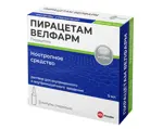 Пирацетам Велфарм, 200 мг/мл, раствор для внутривенного и внутримышечного введения, 5 мл, 10 шт. фото