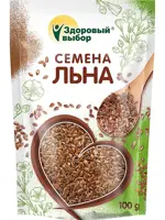 Здоровый выбор Льна семена, семена цельные, 100 г, 1 шт. фото