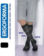 Ergoforma 313 Гольфы мужские компрессионные, 1 класс компрессии, р. 5, пара, 1 шт, черного цвета фото