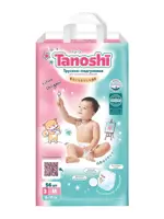 Tanoshi подгузники-трусики для детей, M, 56 шт, 6-11 кг фото