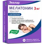 Мелатонин Эвалар, 3 мг, таблетки, покрытые пленочной оболочкой, 100 шт. фото