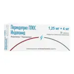 Периндоприл плюс Индапамид, 1.25 мг+4 мг, таблетки, покрытые пленочной оболочкой, 30 шт. фото