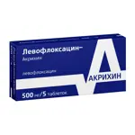 Левофлоксацин-Акрихин, 500 мг, таблетки, покрытые пленочной оболочкой, 5 шт. фото 3