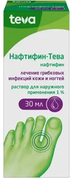 Нафтифин-Тева, 1%, раствор для наружного применения, 30 мл, 1 шт. фото 