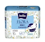 Bella Flora, прокладки женские гигиенические, 10 шт, ромашка, 4 капли фото