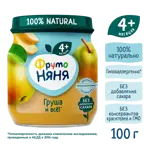 Фрутоняня Пюре, пюре, 100 г, 1 шт, груша фото 3