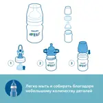 Avent Anti-colic бутылочка для кормления с анти-коликовым клапаном, 125 мл, 1 шт, 0+ мес, арт. SCY100/01 фото 2