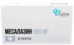 Месалазин, 500 мг, таблетки кишечнорастворимые, покрытые оболочкой, 50 шт. фото 