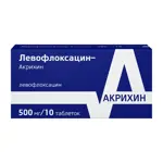 Левофлоксацин-Акрихин, 500 мг, таблетки, покрытые пленочной оболочкой, 10 шт. фото 1