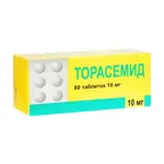 Торасемид, 10 мг, таблетки, 60 шт. фото 