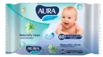 Aura Ultra Comfort салфетки влажные детские с алоэ и витамином Е, салфетки влажные, 60 шт. фото