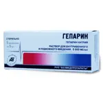 Гепарин, 5000 МЕ/мл, раствор для внутривенного и подкожного введения, 5 мл, 5 шт. фото 