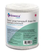 Клинса Бинт эластичный компрессионный, 8 см х 3 м, 1 шт, средней растяжимости фото
