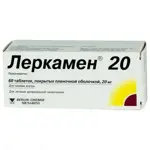Леркамен 20, 20 мг, таблетки, покрытые пленочной оболочкой, 60 шт. фото
