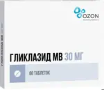 Гликлазид МВ, 30 мг, таблетки с модифицированным высвобождением, 60 шт. фото