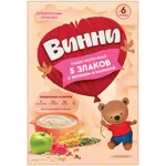 Винни каша молочная 5 злаков с пребиотиками, каша, 200 г, 1 шт, яблоко + малина фото