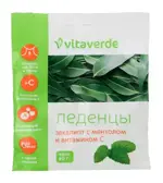 Vitaverde Леденцы с витамином С, леденцы, 60 г, 1 шт, эвкалипт + ментол фото