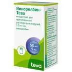Винорелбин-тева, 10 мг/мл, концентрат для приготовления раствора для инфузий, 5 мл, 1 шт. фото