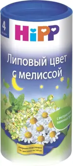 Чай Hipp Липовый цвет с мелиссой, чай быстрорастворимый, 200 г, 1 шт. фото