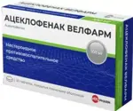 Ацеклофенак Велфарм, 100 мг, таблетки, покрытые пленочной оболочкой, 30 шт. фото 