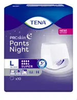 Tena Pants Night Super Подгузники-трусы для взрослых, Large L (3), 10 шт, 100-135 см Tena Pants Night Super Подгузники-трусы для взрослых, Large L (3), 10 шт, 100-135 см фото 2