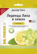 Доктор Тайсс леденцы с витамином С, 2.5 г, леденцы, 75 г, 1 шт, липа + лимон фото 