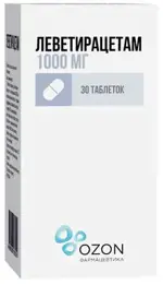 Леветирацетам, 1000 мг, таблетки, покрытые пленочной оболочкой, 30 шт. фото