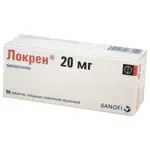 Локрен, 20 мг, таблетки, покрытые пленочной оболочкой, 56 шт. фото