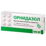 Орнидазол, 500 мг, таблетки, покрытые пленочной оболочкой, 10 шт. фото