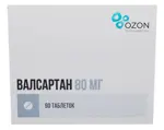 Валсартан, 80 мг, таблетки, покрытые пленочной оболочкой, 90 шт. фото 