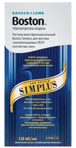 Boston Simplus раствор многофункциональный, раствор для обработки и хранения жестких контактных линз, 120 мл, 1 шт. фото