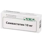 Симвастатин, 10 мг, таблетки, покрытые пленочной оболочкой, 30 шт. фото