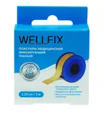 Wellfix Пластырь медицинский фиксирующий, 1.25 см х 500 см, пластырь, 1 шт, телесного цвета, тканевая основа фото