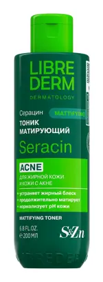 Librederm Серацин Тоник матирующий, тоник для лица, 200 мл, 1 шт. фото