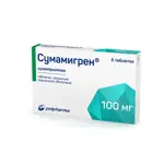 Сумамигрен, 100 мг, таблетки, покрытые оболочкой, 6 шт. Сумамигрен, 100 мг, таблетки, покрытые оболочкой, 6 шт. фото 4