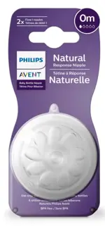 Avent Natural Response соска силиконовая медленный поток, 2 шт, 0+ мес, арт. SCY961/02 Avent Natural Response соска силиконовая медленный поток, 2 шт, 0+ мес, арт. SCY961/02 фото 1