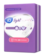 ID light mini прокладки урологические, прокладки урологические, 20 шт, 2 капли фото