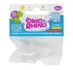 Dino&Rhino Соска молочная классическая силиконовая средний поток, 2 шт, от 3 до 6 месяцев фото
