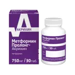 Метформин Пролонг-Акрихин, 750 мг, таблетки с пролонгированным высвобождением, покрытые пленочной оболочкой, 30 шт. фото 4