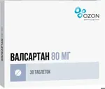 Валсартан, 80 мг, таблетки, покрытые пленочной оболочкой, 30 шт. фото