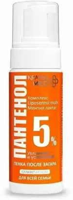 Krassa med Пантенол пенка после загара охлаждающая, 5%, пена, 150 мл, 1 шт. фото