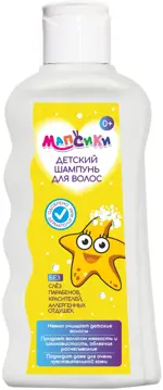 Мапсики Шампунь для детей с рождения, шампунь, 250 мл, 1 шт. Мапсики Шампунь для детей с рождения, шампунь, 250 мл, 1 шт. фото 1