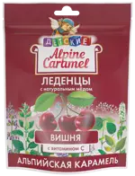 Альпийская карамель Детские леденцы с натуральным медом, леденцы, 75 г, 1 шт, вишня фото