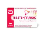 Теветен Плюс, 12.5 мг + 600 мг, таблетки, покрытые пленочной оболочкой, 28 шт. фото