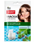 Народные рецепты Маска для волос Кефирная, 30 мл, 1 шт, с репейником фото
